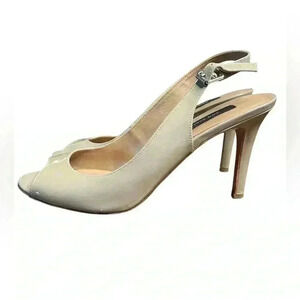 ANN TAYLOR women’s PERFECT PEEPTOE SLING
Sz 7.5 Color cool khaki Style # 275310